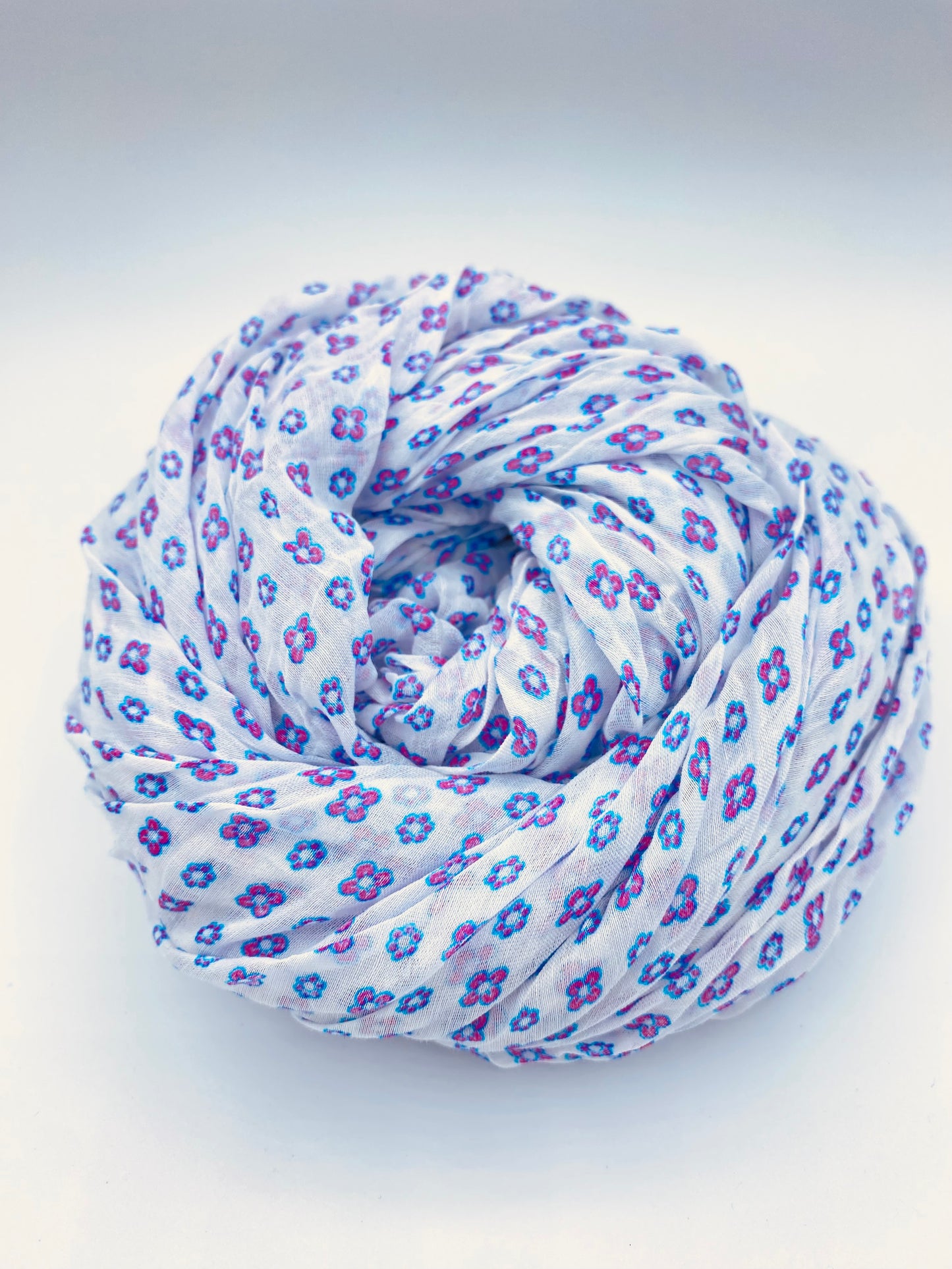 Scarf White Small Flowers Multi