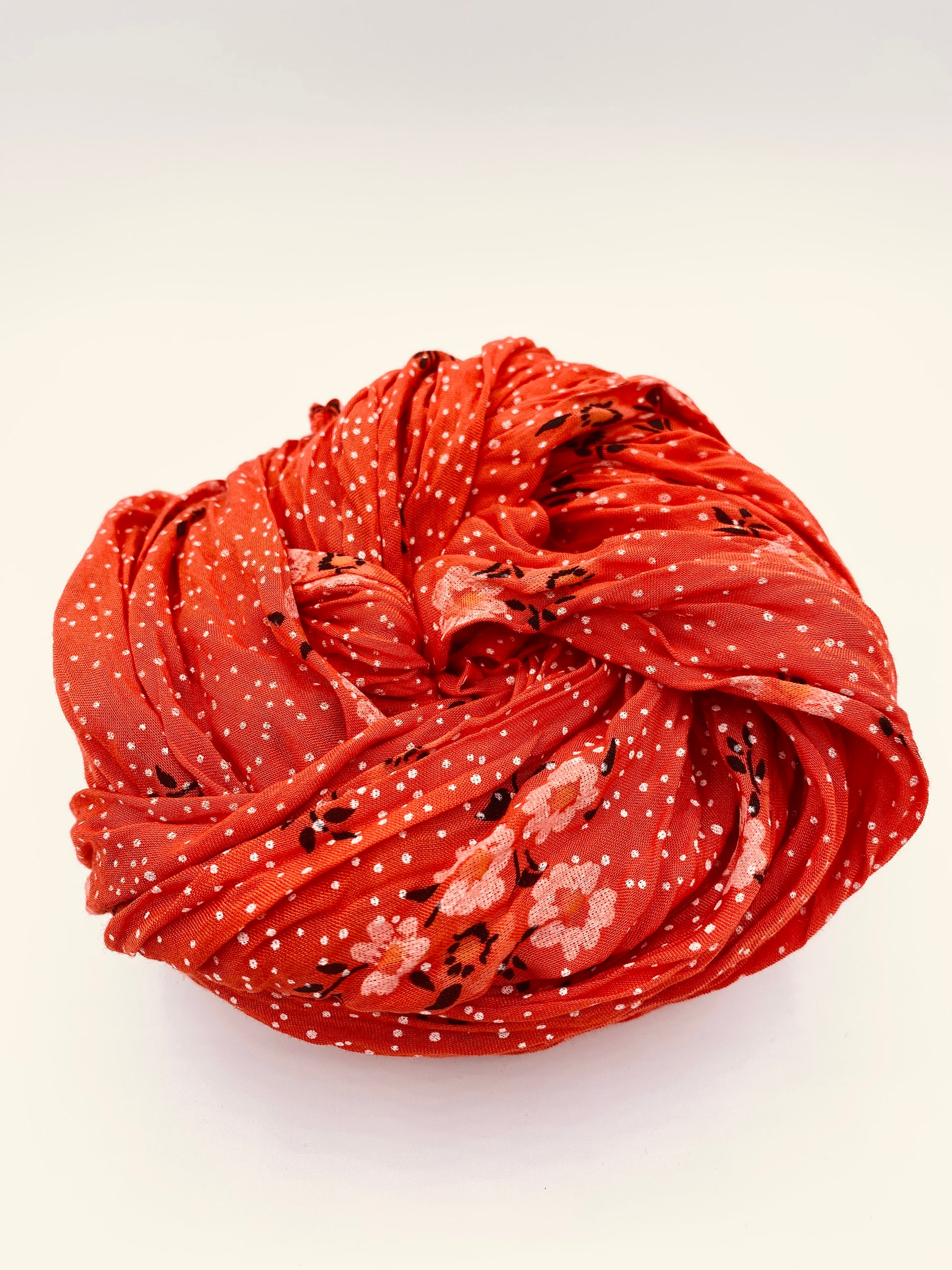 Scarf Red Flowers