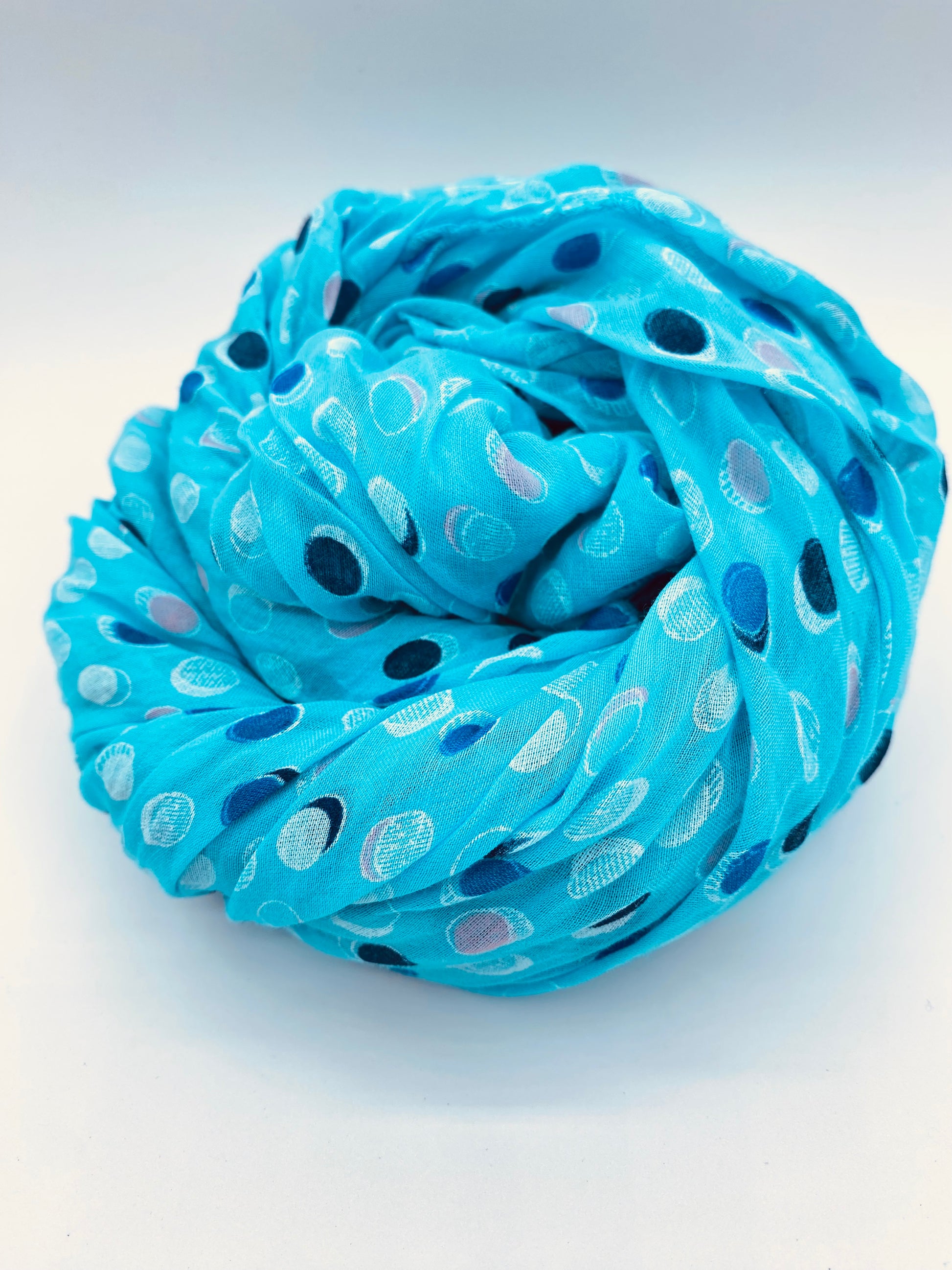Scarf Aqua Cirlcles