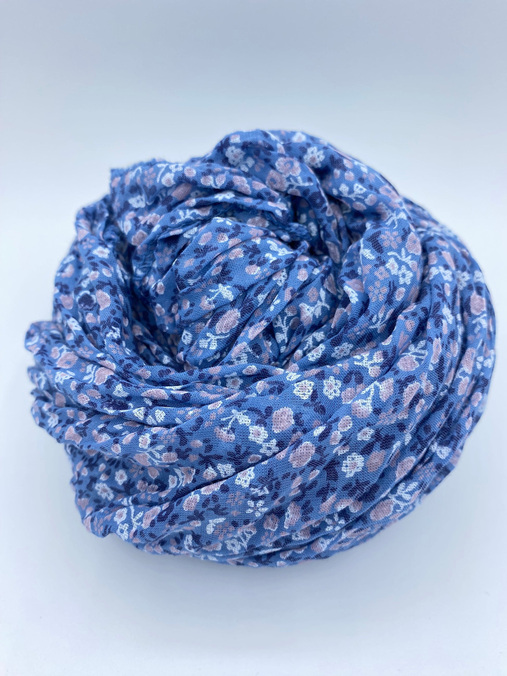 Scarf Blue Small Flowers